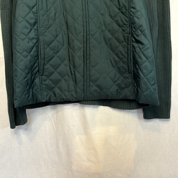NWT Croft & Barrow Dark Green Quilted Sweater Combo Jacket in Size 1X - Picture 4 of 16